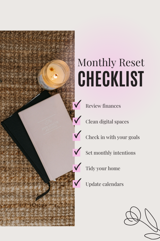 monthly reset checklist